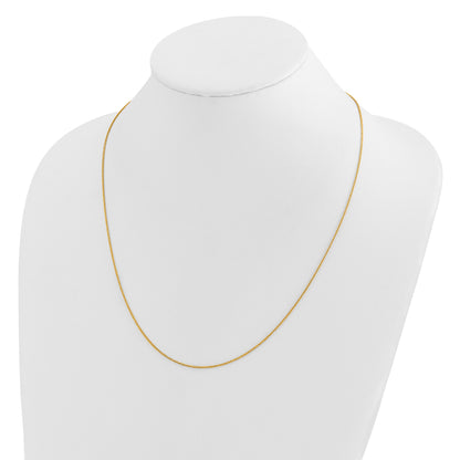 3 Inch 14K Yellow Gold Adjustable .95mm D/C Wheat Chain Necklace