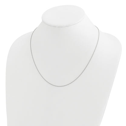 26 Inch 14K White Gold Adjustable .95mm D/C Wheat Chain Necklace