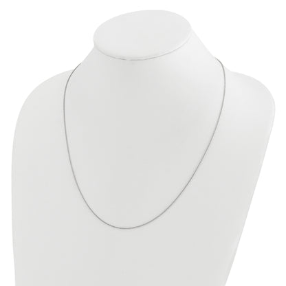 26 Inch 14K White Gold Adjustable .95mm D/C Wheat Chain Necklace