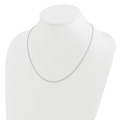 26 Inch 14K White Gold Adjustable 1.2mm D/C Wheat Chain Necklace