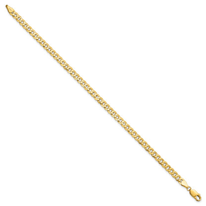 7 Inch 14K 4.5mm Flat Beveled Curb Chain