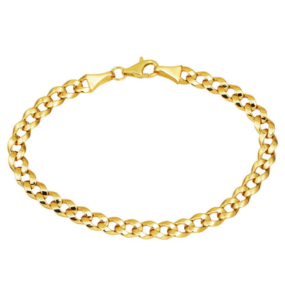 14K Yellow Gold Minimalist Curb Bracelet