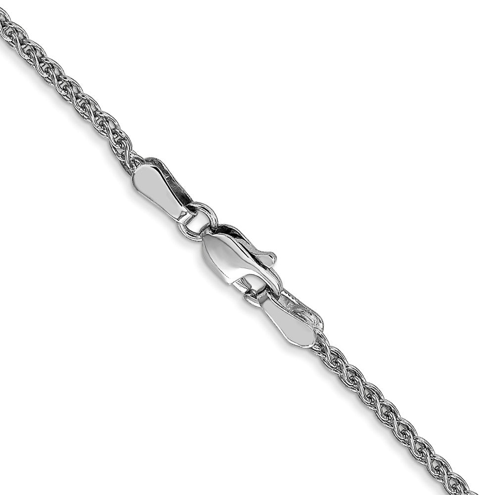 18 Inch 14K White Gold 1.65mm Spiga Chain Necklace