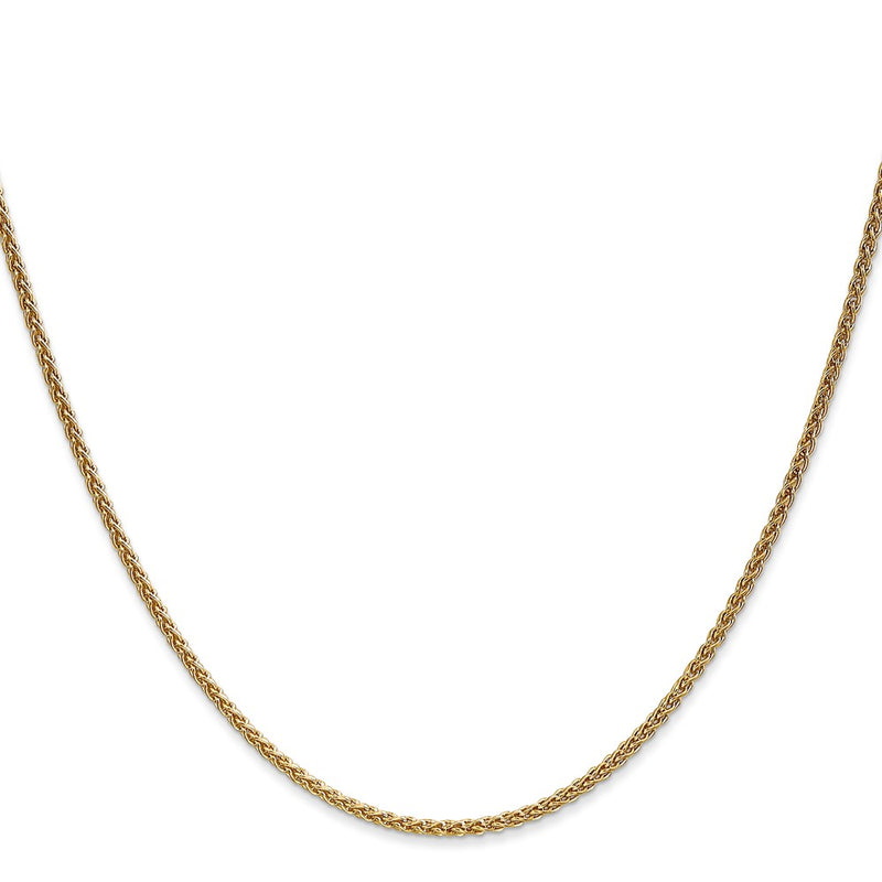 22 Inch 14K Yellow Gold 1.65mm Spiga Chain Necklace