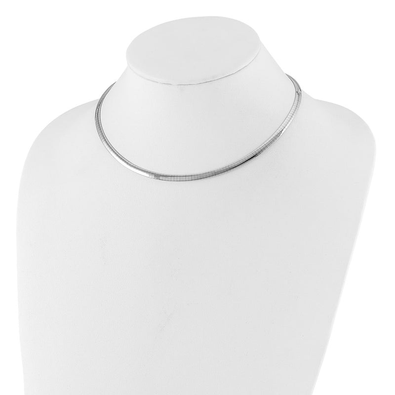 14K Two-Tone 4mm Reversible Omega Necklace