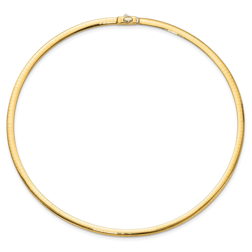 14K Two-Tone 4mm Reversible Omega Necklace
