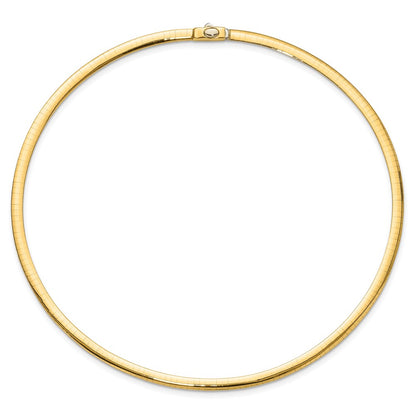 14K Two-Tone 4mm Reversible Omega Necklace