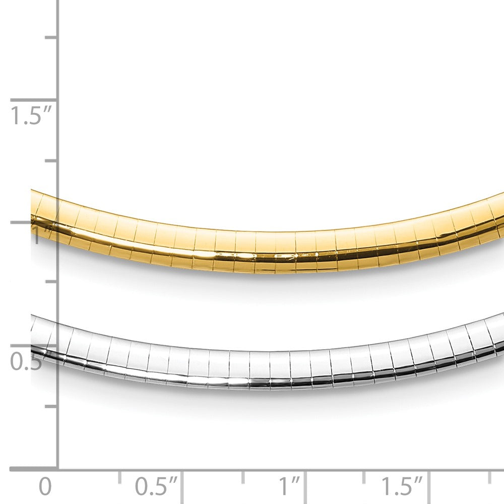 14K Two-Tone 4mm Reversible Omega Necklace