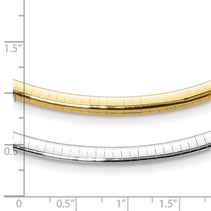 14K Two-Tone 4mm Reversible Omega Necklace