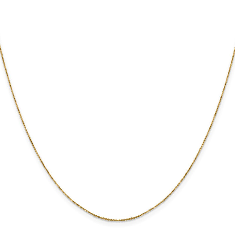 20 Inch 14K .85 mm D/C Cable Chain Necklace