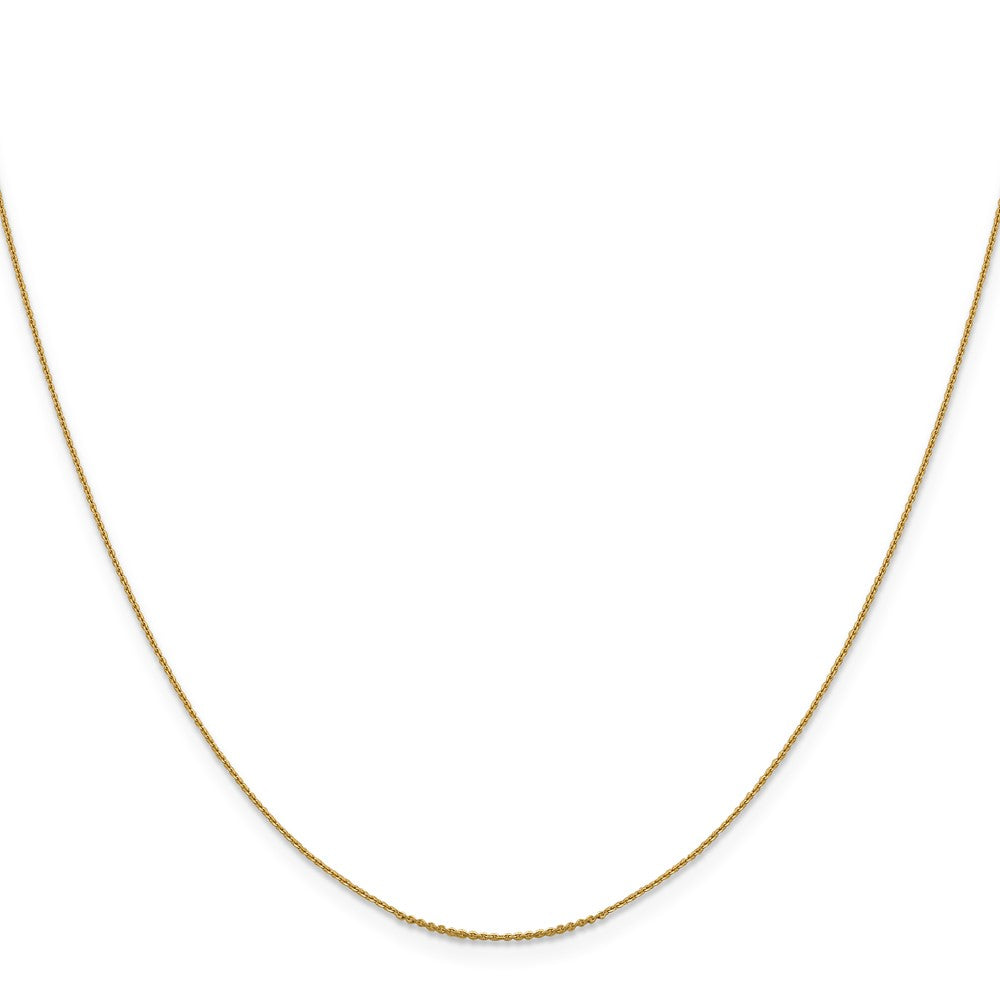 22 Inch 14K Yellow Gold .85 mm D/C Cable Chain Necklace