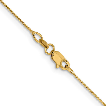 24 Inch 14K Yellow Gold .85 mm D/C Cable Chain Necklace