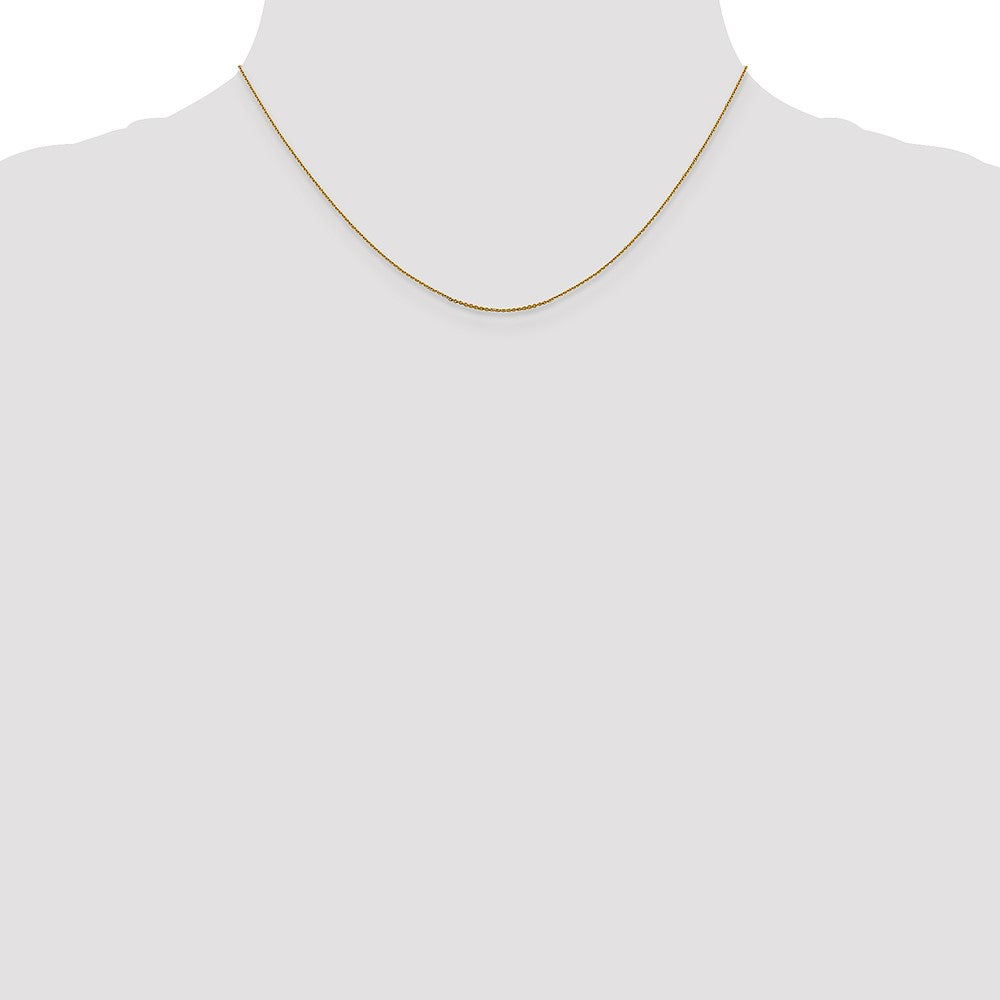 16 Inch 14K .85 mm D/C Cable Chain Necklace