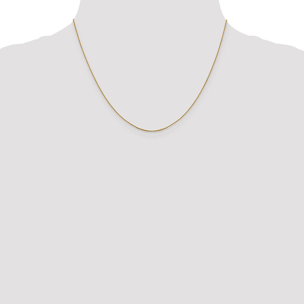 18 Inch 14K .85 mm D/C Cable Chain Necklace