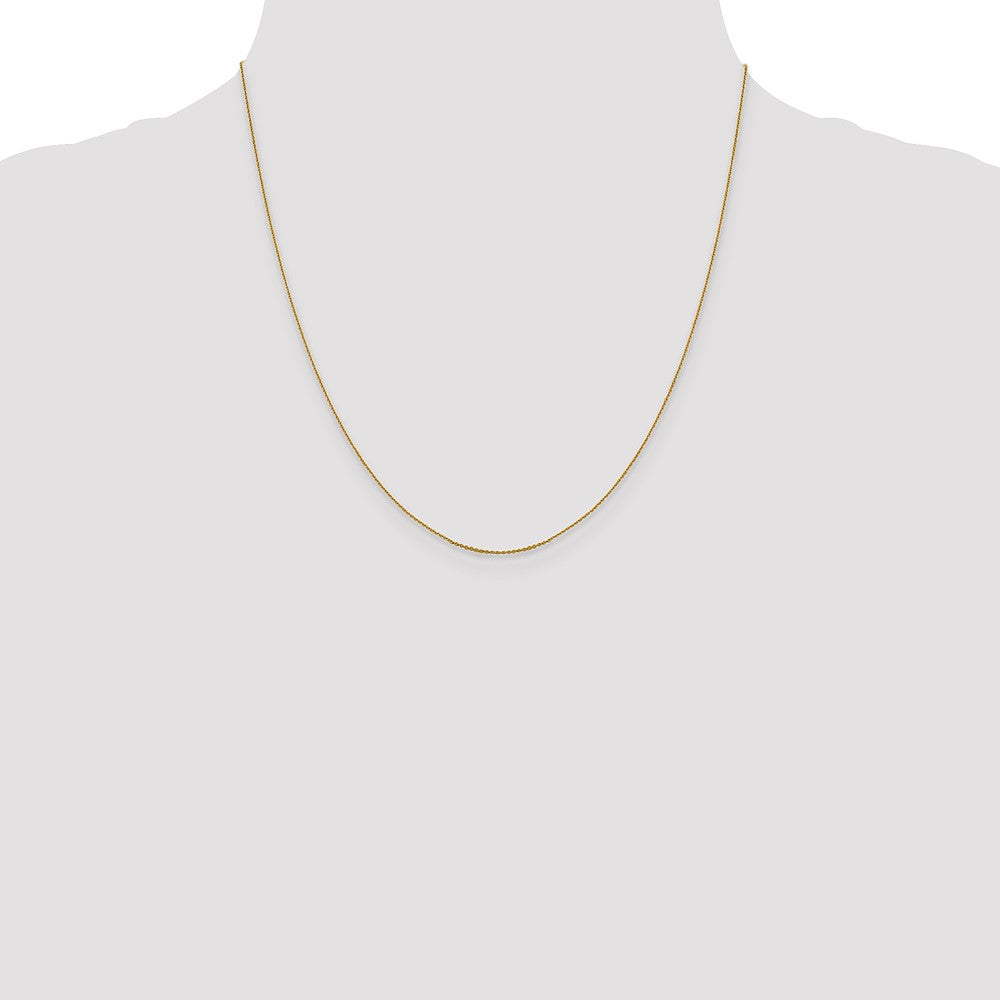 20 Inch 14K .85 mm D/C Cable Chain Necklace