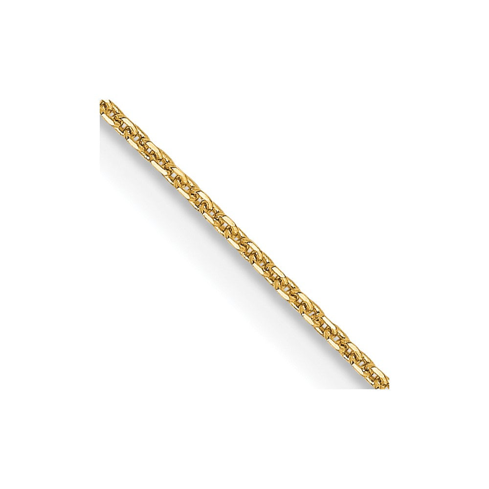 22 Inch 14K Yellow Gold .85 mm D/C Cable Chain Necklace