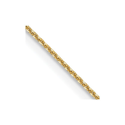 22 Inch 14K Yellow Gold .85 mm D/C Cable Chain Necklace