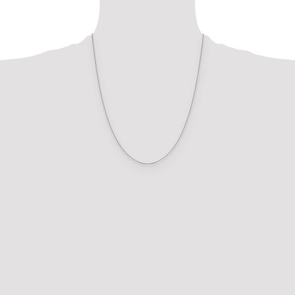 22 Inch 14K White Gold .85 mm D/C Cable Chain Necklace