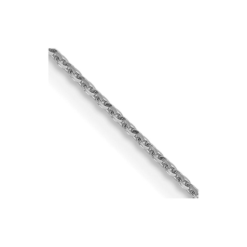 16 Inch 14K White Gold .85 mm D/C Cable Chain Necklace