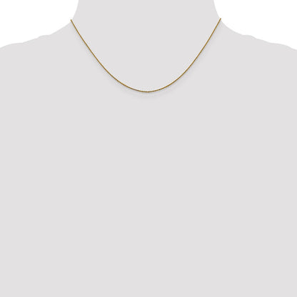 16 Inch 14K 1.0 mm D/C Cable Chain Necklace