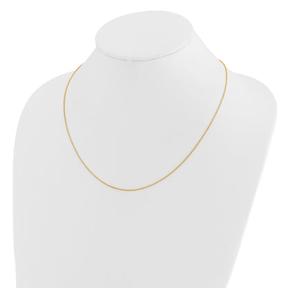 22 Inch 14K Adjustable 1mm D/C Open Franco Chain Necklace