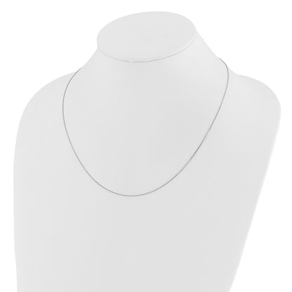 22 Inch 14K White Gold Adjustable 1.1mm D/C Cable Chain Necklace