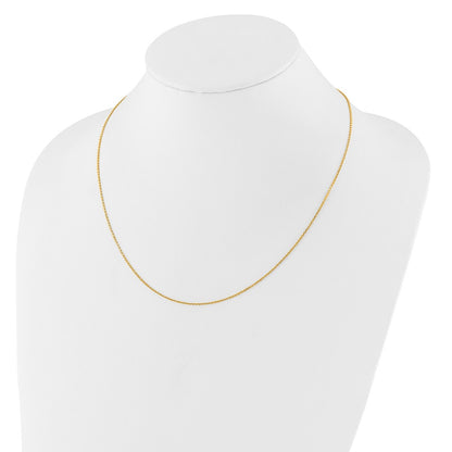 22 Inch 14K Adjustable 1.25mm D/C Cable Chain Necklace