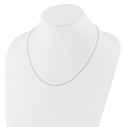 22 Inch 14K White Gold Adjustable 1.25mm D/C Cable Chain Necklace