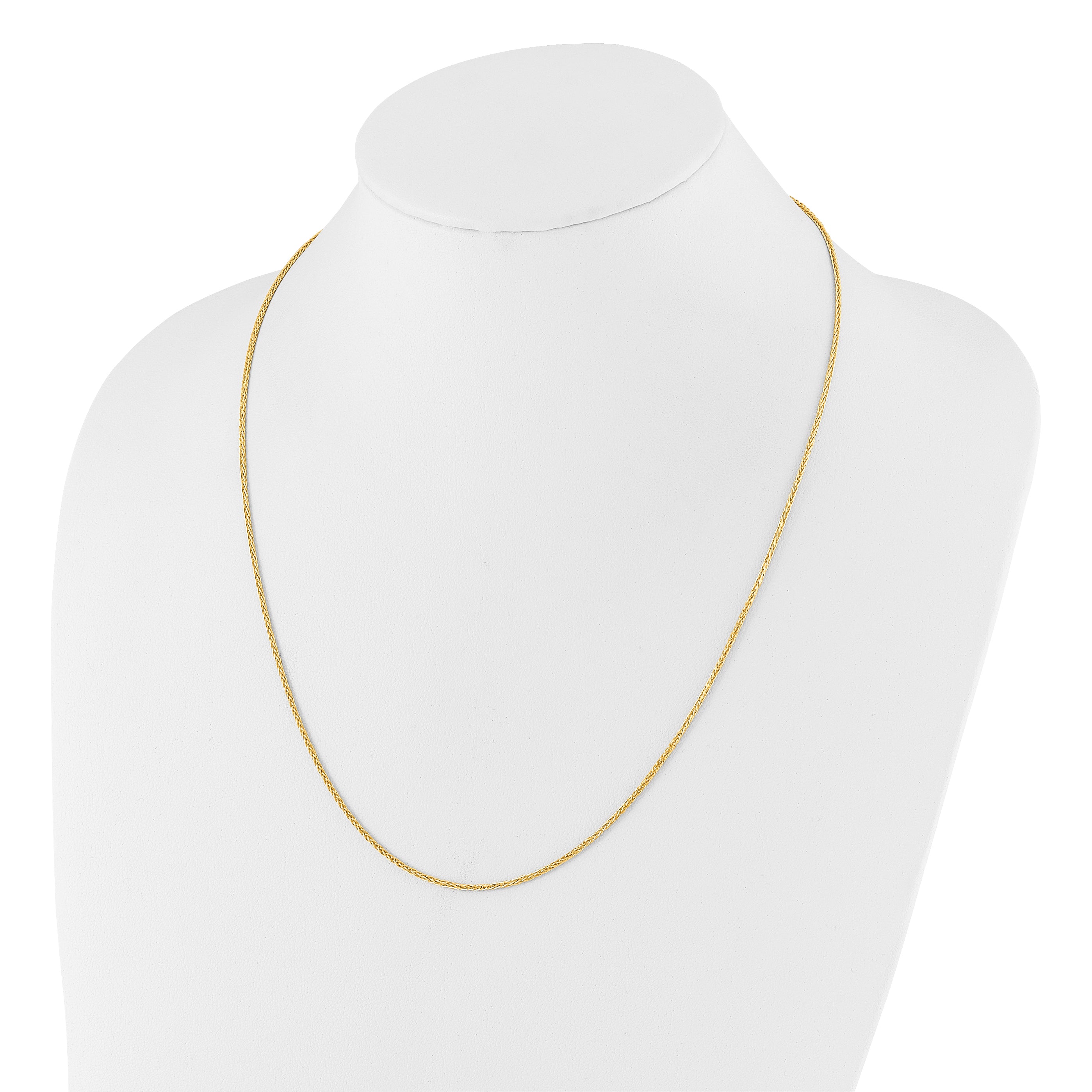 22 Inch 14K Adjustable 1.5mm Wheat Chain Necklace