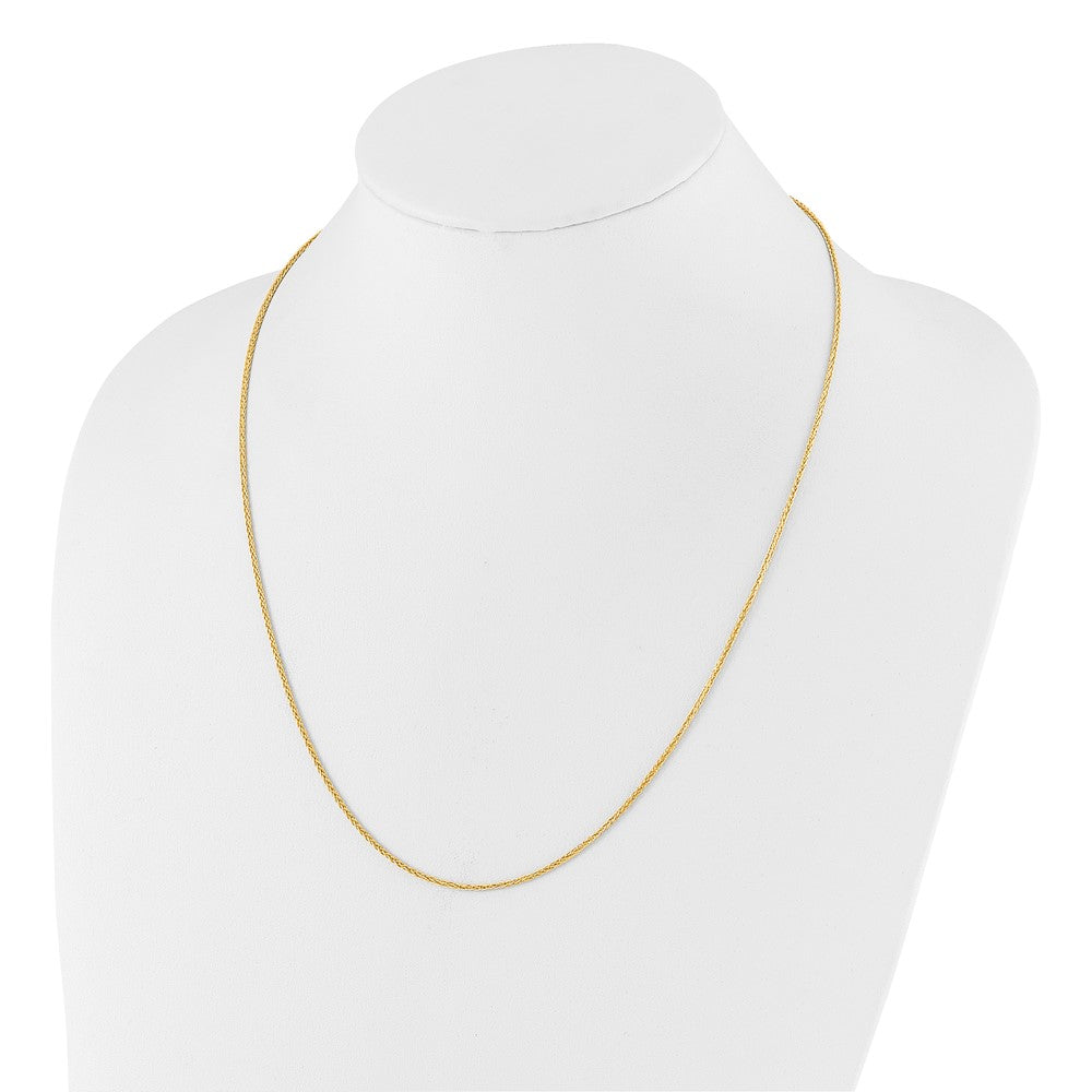 22 Inch 14K Adjustable 1.5mm Wheat Chain Necklace