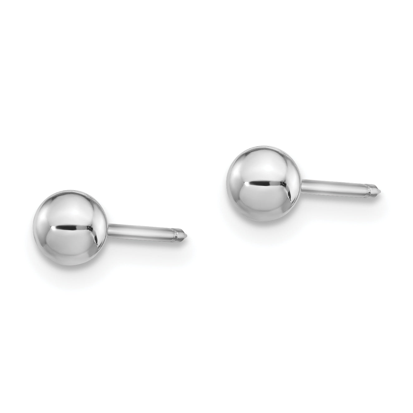 14K White Gold Inverness 4mm Ball Post Earrings