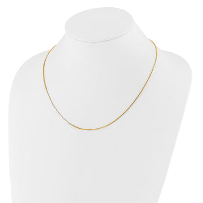 22 Inch 14K Adjustable 1.2mm Box Chain Necklace