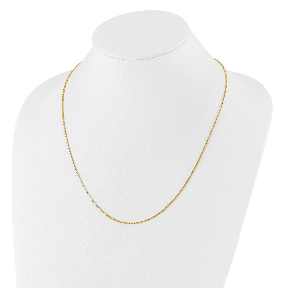 22 Inch 14K Adjustable 1.2mm Box Chain Necklace