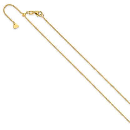 30 Inch 14K Adjustable 1.25mm Flat Cable Chain Necklace