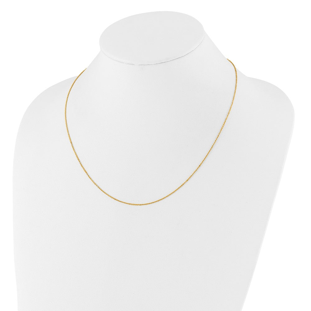 30 Inch 14K Adjustable 1.25mm Flat Cable Chain Necklace