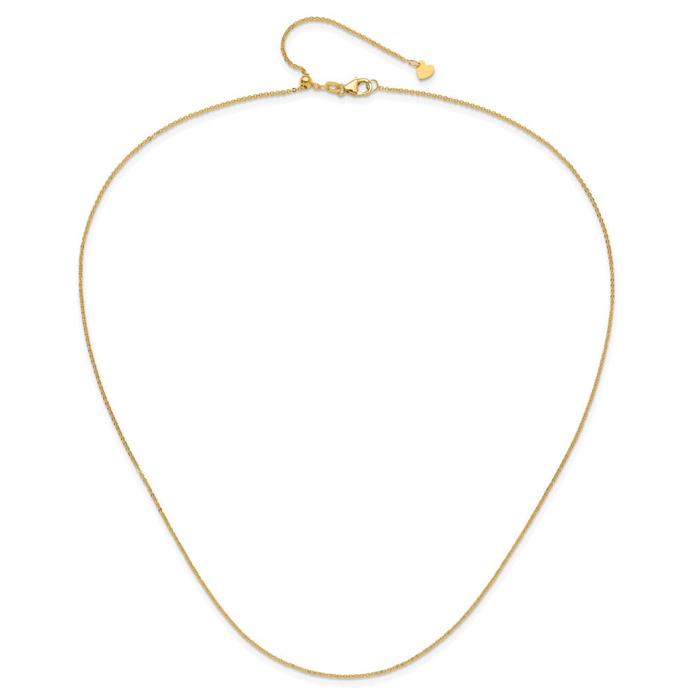 30 Inch 14K Adjustable 1.25mm Flat Cable Chain Necklace