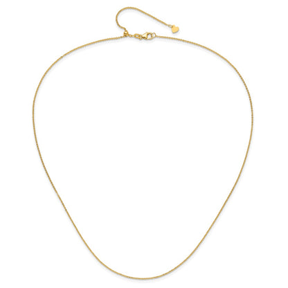 30 Inch 14K Adjustable 1.25mm Flat Cable Chain Necklace