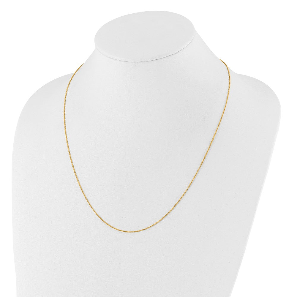 30 Inch 14K Adjustable 1.25mm Flat Cable Chain Necklace