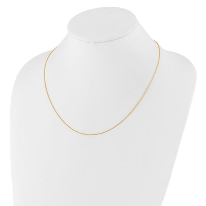 22 Inch 14K Adjustable 1.1mm Round Cable Chain Necklace