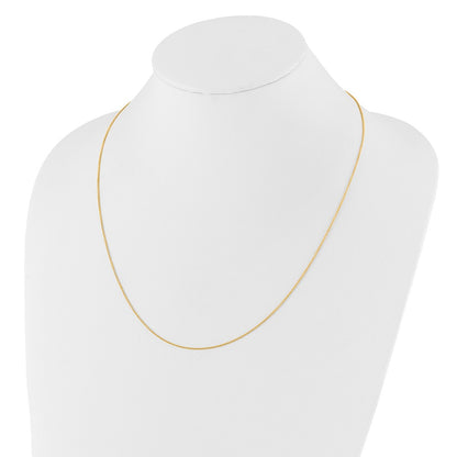 22 Inch 14K Adjustable 1.1mm Round Cable Chain Necklace