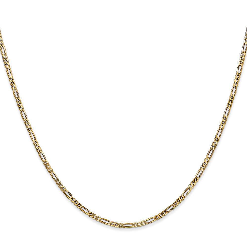 16 Inch 14K 1.8mm Flat Figaro Chain Necklace