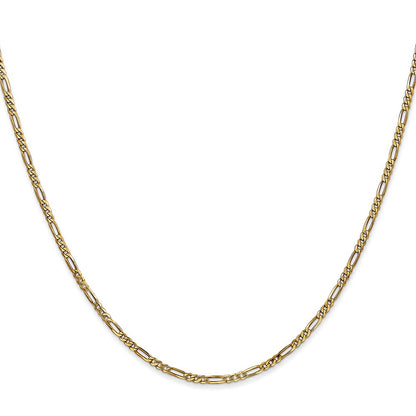 18 Inch 14K 1.8mm Flat Figaro Chain Necklace