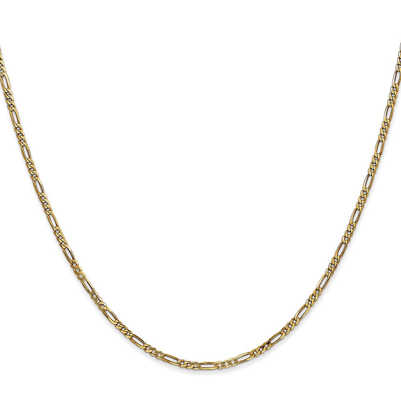 18 Inch 14K 1.8mm Flat Figaro Chain Necklace