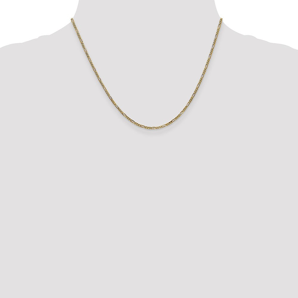 18 Inch 14K 1.8mm Flat Figaro Chain Necklace