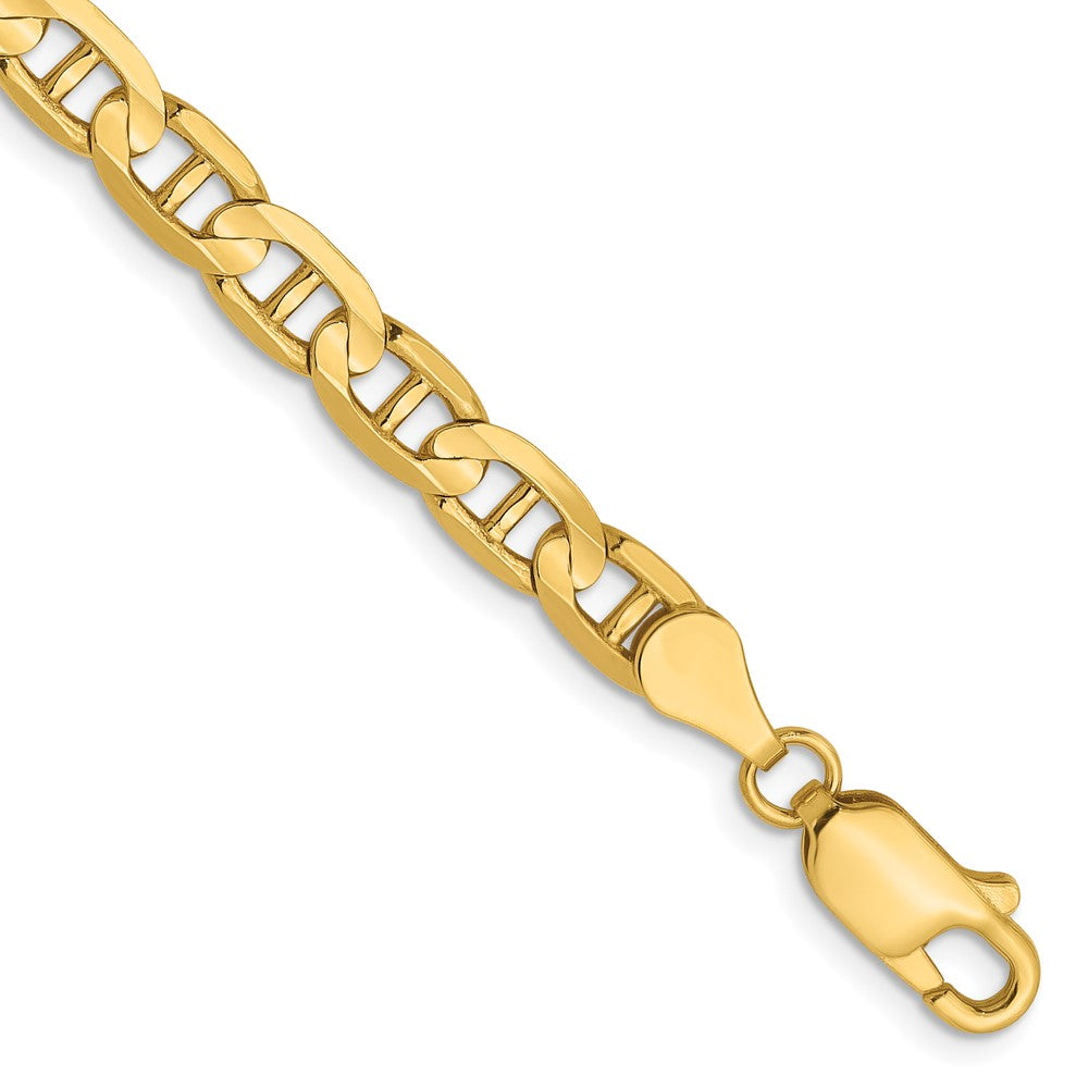 8 Inch 14K 4.5mm Concave Anchor Chain Bracelet