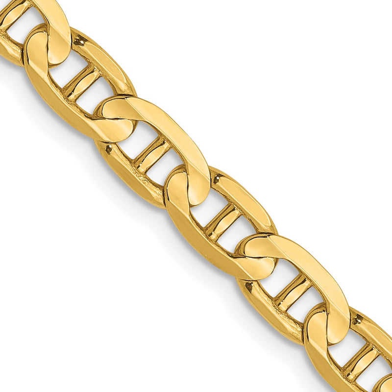 18 Inch 14K 4.5mm Concave Anchor Chain Necklace