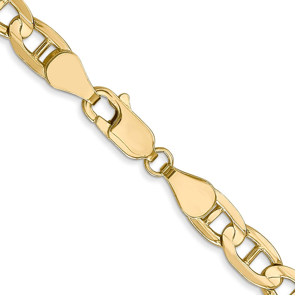 22 Inch 14K 5.25mm Concave Anchor Chain Necklace