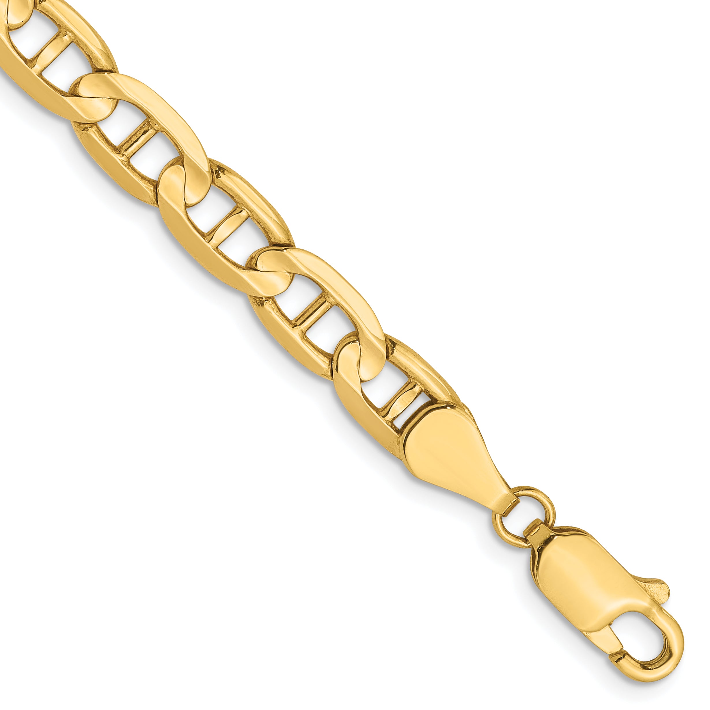7 Inch 14K 5.25mm Concave Anchor Chain