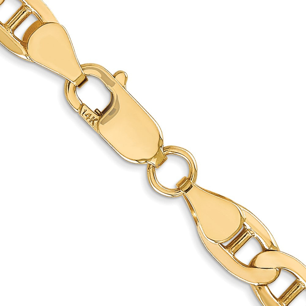 18 Inch 14K 6.25mm Concave Anchor Chain Necklace