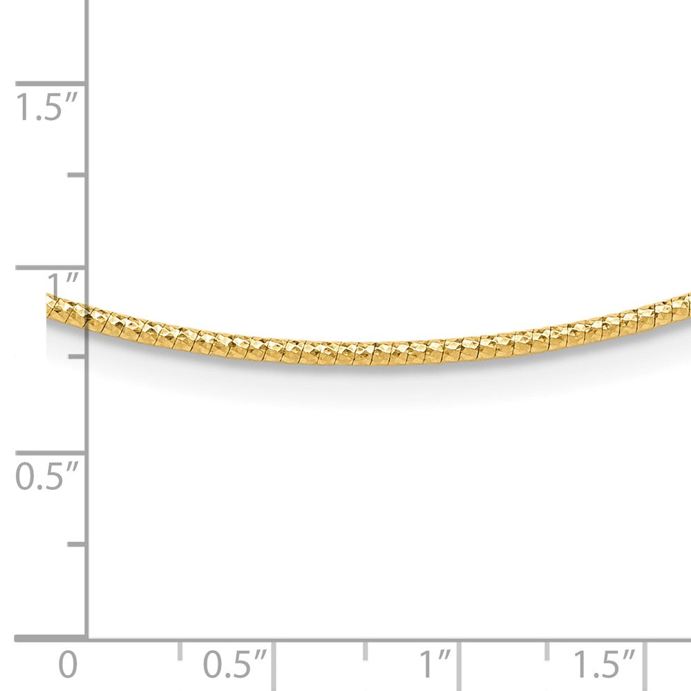 14K Yellow Gold 1.5mm D/C Neckwire Necklace